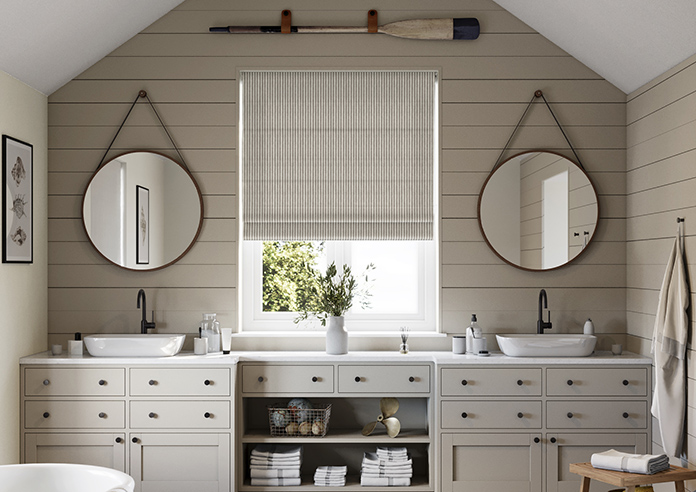 Emily Bond Oscar Stripe, Smoke - Roman Blind - Image 3